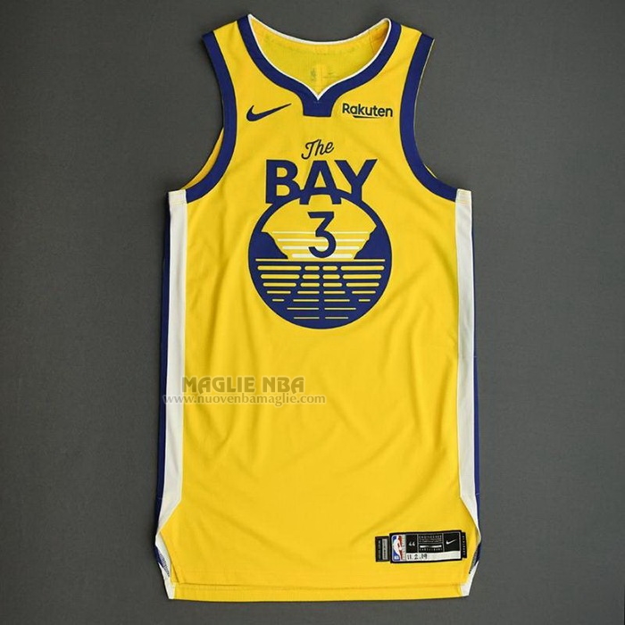 Maglia
 Jordan Poole NO 3 Golden State Warriors Statement Autentico
 2022 Or
